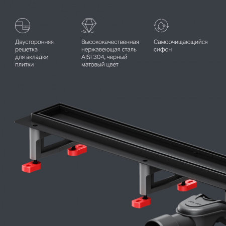 Фото душевой трап am.pm masterflow 90 см w01sc-u11-090-04bm