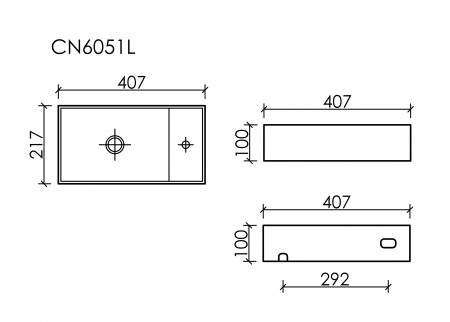 Фото раковина подвесная ceramicanova element 41.7 см, цвет: белый cn6051l