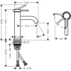 Фото смеситель для раковины hansgrohe tecturis s 73312140