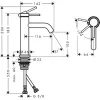 Фото смеситель для раковины hansgrohe tecturis s 73312670