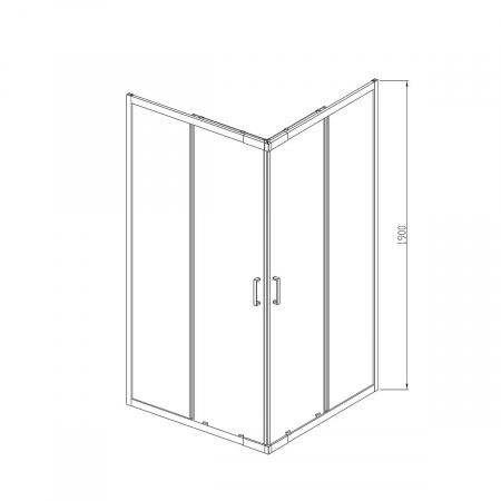 Фото душевое ограждение vincea rapid 100x100 см  vss-3r90/10cl