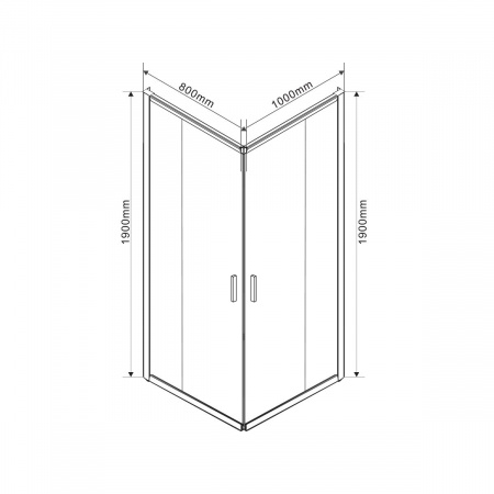 Фото душевой уголок vincea garda 100x80 см vss-1g8010cl