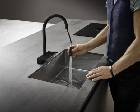 Фото смеситель для кухонной мойки hansgrohe aquno select 73831670