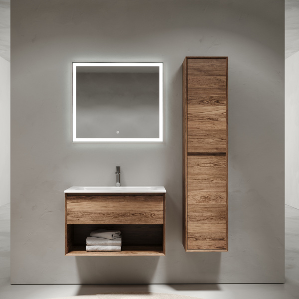 Фото тумба под раковину sancos marmi 1.0 80 см, цвет: дуб чарльстон mr1.080ech