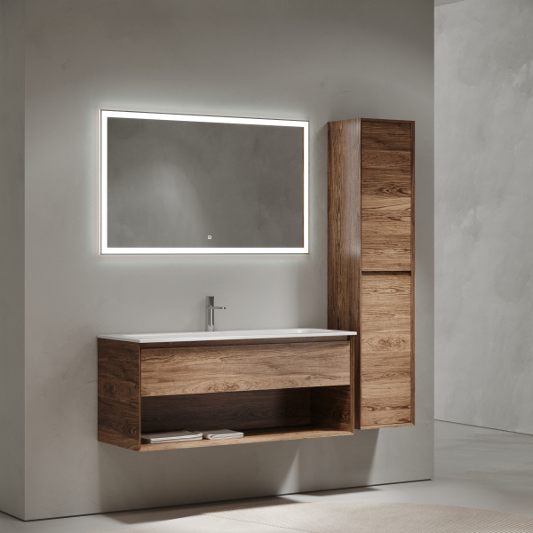 Фото тумба под раковину sancos marmi 1.0 120 см, цвет: дуб чарльстон mr1.0120ech