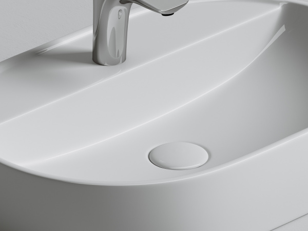 Фото раковина накладная ceramicanova element 60 см, цвет: белый cn6035