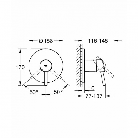 Фото встраиваемый смеситель grohe concetto new 24053001