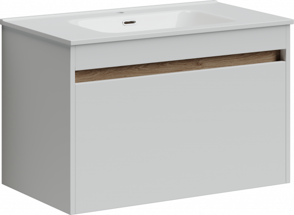 Фото тумба под раковину sancos smart 80 см, цвет: белый sm80w