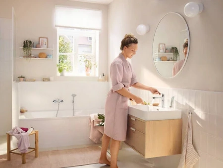 Фото смеситель для ванны hansgrohe rebris s 72443000