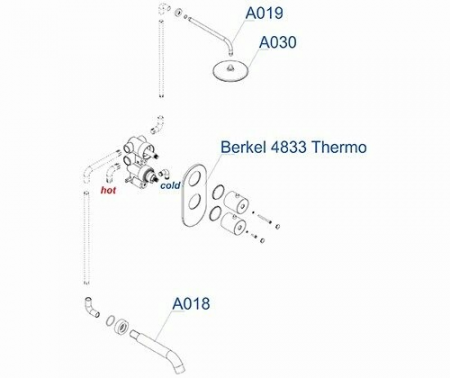 Фото душевой набор со встроенным смесителем wasserkraft berkel a15030