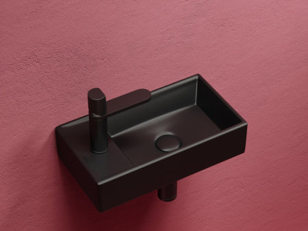 Фото раковина подвесная ceramicanova element 41.7 см, цвет: черный cn6051rmb