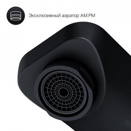 Фото смеситель для раковины am.pm x-joy black edition f85a72622