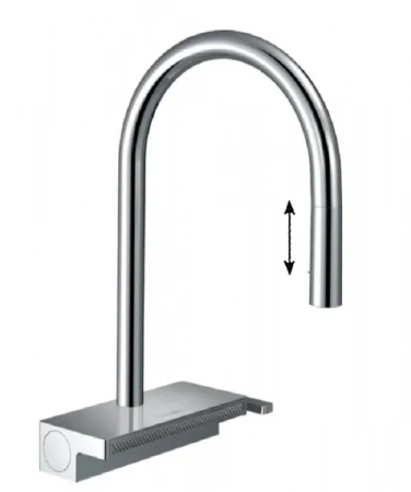 Фото смеситель для кухонной мойки hansgrohe aquno select 73837000