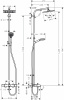 Фото душевая стойка hansgrohe crometta e 240 1jet showerpipe 27298000