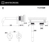 Фото встраиваемый смеситель для раковины whitecross y y1215gm, цвет: оружейная сталь