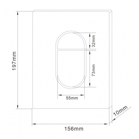 Фото клавиша смыва abber ac0124mw белая матовая