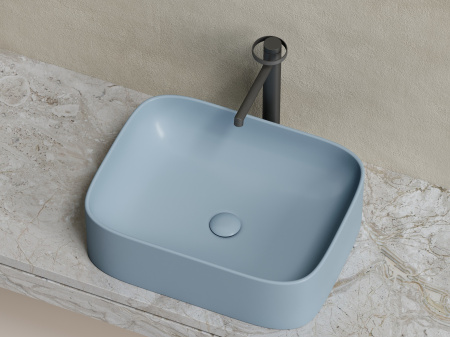 Фото раковина накладная ceramicanova element 50.5 см, цвет: серый cn6052mhl
