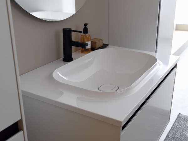 Фото тумба с раковиной kolpa-san pandora 110 см, цвет: белый oup 110wh
