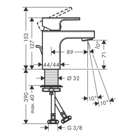 Фото смеситель для раковины hansgrohe vernis shape 71566000