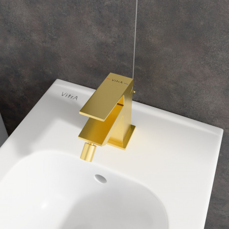 Фото смесители для биде vitra minimax square a4372625exp цвет золото