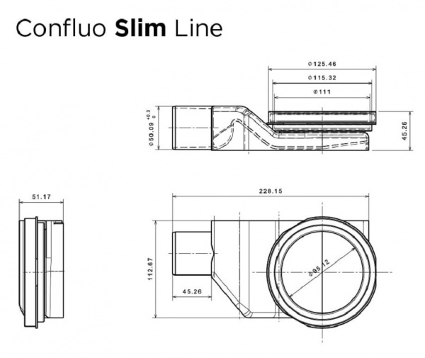 Фото трап линейный с решеткой pestan confluo slim line 55 см 13100026