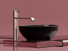 Фото раковина накладная ceramicanova element 50.2 см, цвет: черный cn6056mb