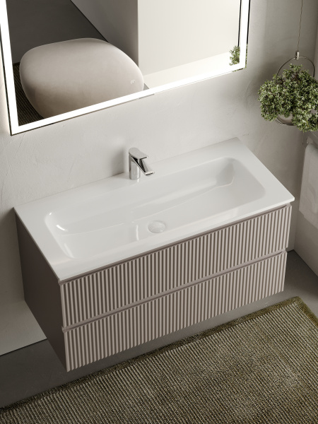 Фото тумба под раковину sancos snob r 100 см, цвет: doha soft snr100sm