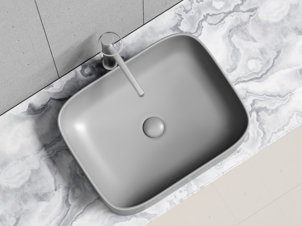 Фото раковина накладная ceramicanova element 50.5 см, цвет: антрацит cn6052mh
