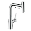 Фото смеситель для кухонной мойки hansgrohe metris select 73802000