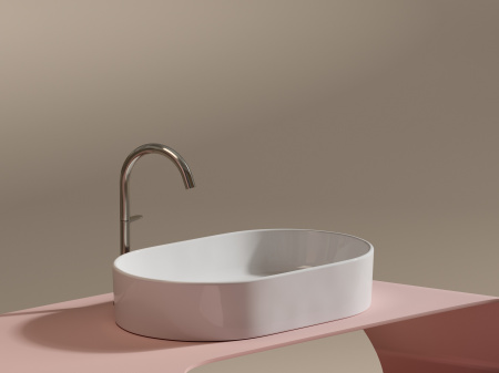 Фото раковина накладная ceramicanova element 60.8 см, цвет: белый cn6048