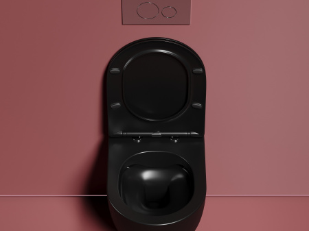Фото унитаз подвесной, безободковый ceramicanova modena cn6063mb