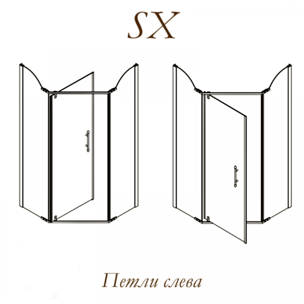 Фото душевое ограждение migliore diadema penta 90x90 см 24169