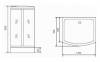 Фото душевая кабина timo standart t-6615 silver fabric 120x90 см