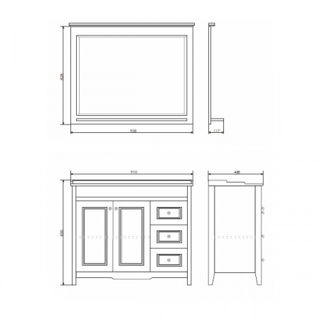 Фото зеркало comforty тбилиси 90 см 3132632