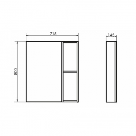 Фото зеркальный шкаф comforty дуэт 80 см 00-00017204