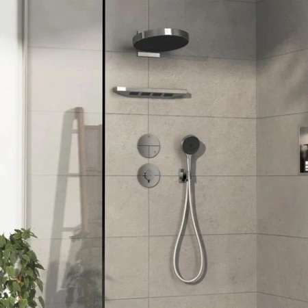 Фото термостатический смеситель для душа hansgrohe shower select comfort s 15559000