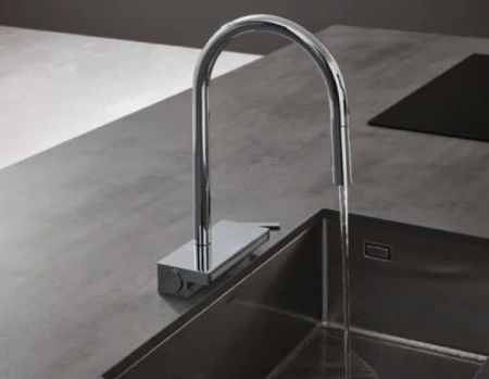 Фото смеситель для кухонной мойки hansgrohe aquno select 73837000