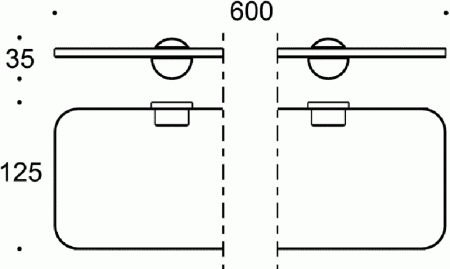Фото полка подвесная colombo design plus w4916