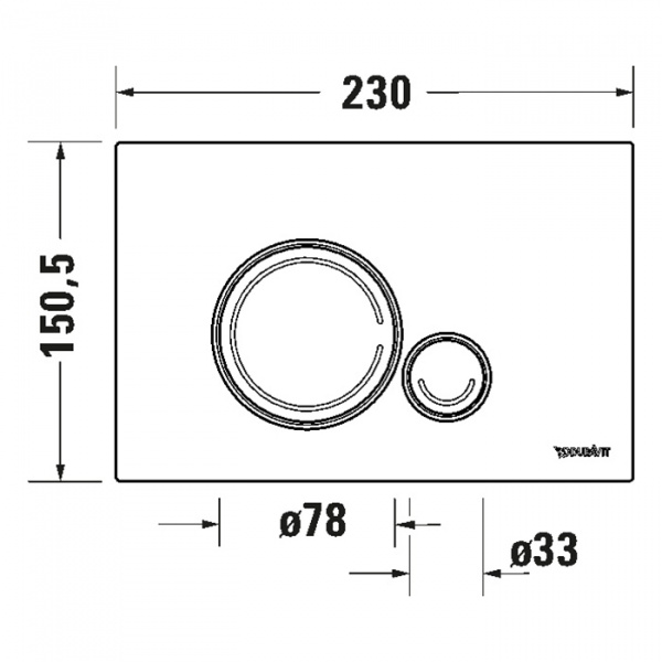 Фото клавиша смыва duravit beta 120 wd5010031000/wf5120131010