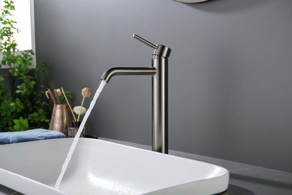 Фото смеситель для раковины акватек европа aq1304bgm,цвет: сталь