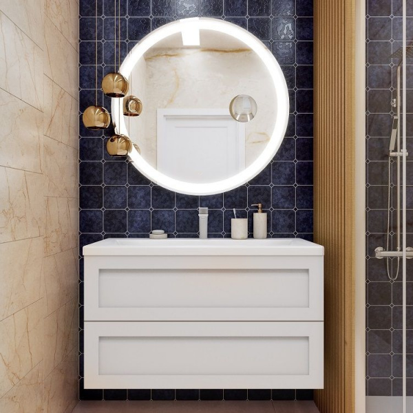 Фото тумба под раковину art&max platino 100 см am-platino-1000-2c-so-bl-cer