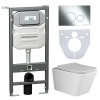 Унитаз с инсталляцией Сет 4 в 1 Ceramicanova CN3007_1001CH_1000