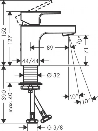 Фото смеситель для раковины hansgrohe vernis shape 71560670