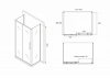 Фото душевое ограждение abber schwarzer diamant 180x90 см ag30180bh-s90b-s90b