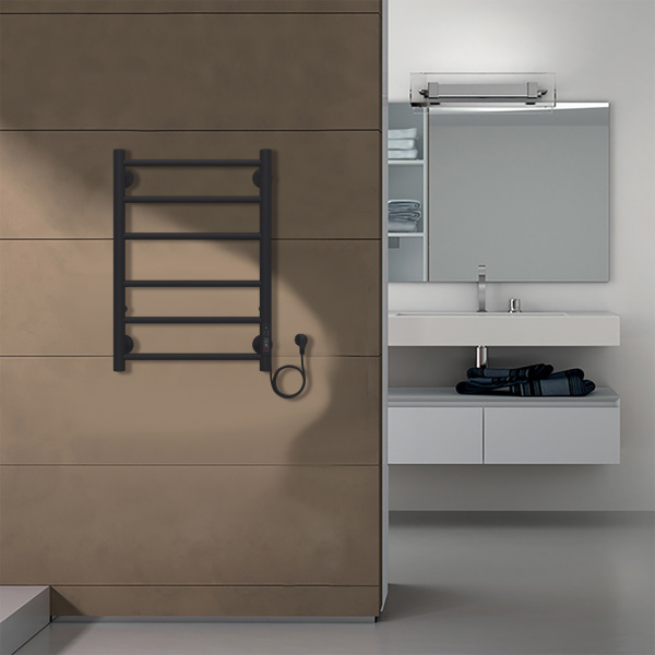 Фото электрический полотенцесушитель azario parma 40x60 см цвет: черный az10846b