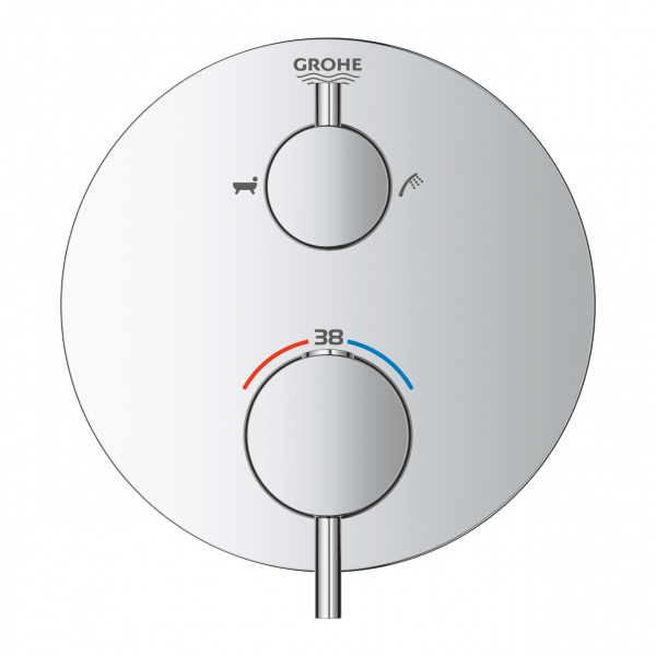 Фото встраиваемый термостатический смеситель для ванны grohe atrio new 24138003, цвет: хром