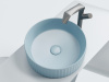 Фото раковина накладная ceramicanova element 36 см, цвет: голубой cn6057ml