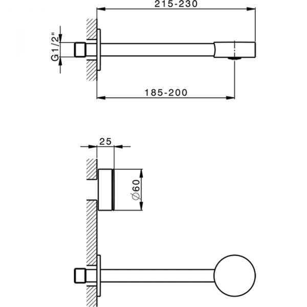 Фото смеситель для раковины cisal slim sm01351040