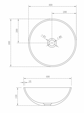 Фото раковина накладная abber stein 40 см as2608