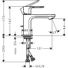 Фото смеситель для раковины hansgrohe rebris e 72587000